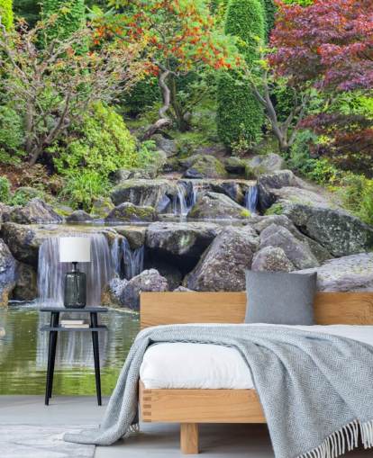 Décoration murale de jardin cascade japonaise