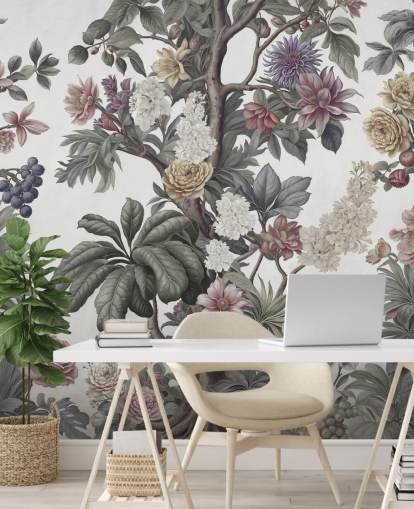 papier peint mural de jardin appelé Bountiful Garden II de Marina Stupakova pour les chambres et les salons