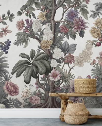 papier peint mural de jardin appelé Bountiful Garden II de Marina Stupakova pour les chambres et les salons