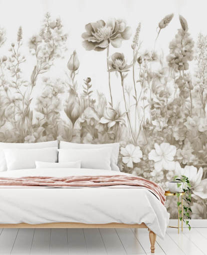 floral wallpaper mural called Flowers of My Soul by Marina Stupakova floral wallpaper mural called Flowers of My Soul by Marina Stupakova
