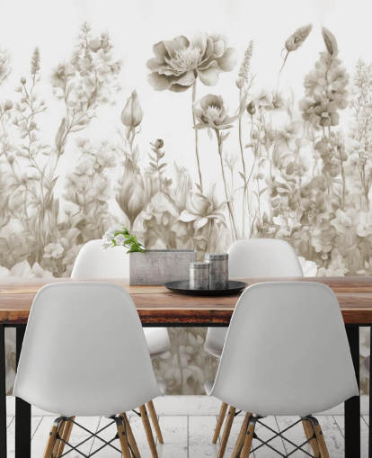 floral wallpaper mural called Flowers of My Soul by Marina Stupakova 