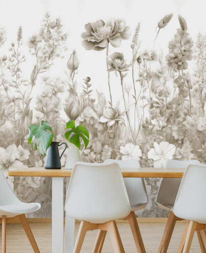 floral wallpaper mural called Flowers of My Soul by Marina Stupakova floral wallpaper mural called Flowers of My Soul by Marina Stupakova