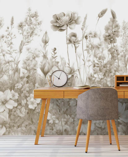 floral wallpaper mural called Flowers of My Soul by Marina Stupakova 