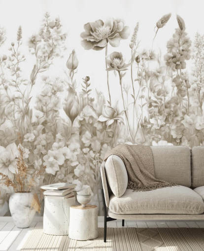 floral wallpaper mural called Flowers of My Soul by Marina Stupakova 