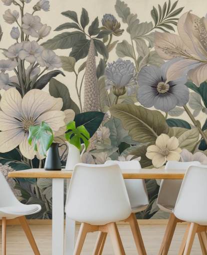 blaues und beiges Blumenmuster-Wandbild namens Love on Weekend II von Marina Stupakova für Schlafzimmer und Wohnzimmer blaues und beiges Blumenmuster-Wandbild namens Love on Weekend II von Marina Stupakova für Schlafzimmer und Wohnzimmer