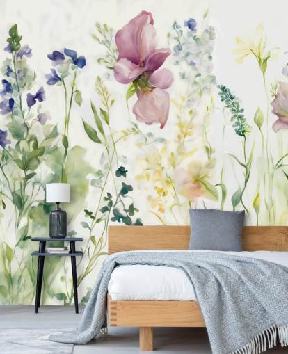 floral wallpaper mural called The Softness of Heart by Marina Stupakova for bedrooms, living rooms and dining rooms floral wallpaper mural called The Softness of Heart by Marina Stupakova for bedrooms, living rooms and dining rooms
