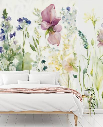 Blumentapete mit dem Titel The Softness of Heart von Marina Stupakova für Schlafzimmer, Wohn- und Esszimmer Blumentapete mit dem Titel The Softness of Heart von Marina Stupakova für Schlafzimmer, Wohn- und Esszimmer