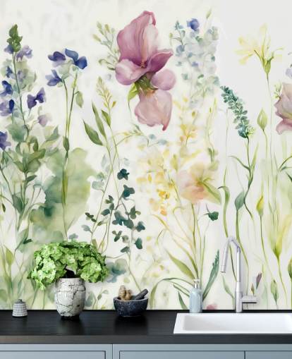 papier peint floral intitulé The Softness of Heart de Marina Stupakova pour les chambres, les salons et les salles à manger papier peint floral intitulé The Softness of Heart de Marina Stupakova pour les chambres, les salons et les salles à manger