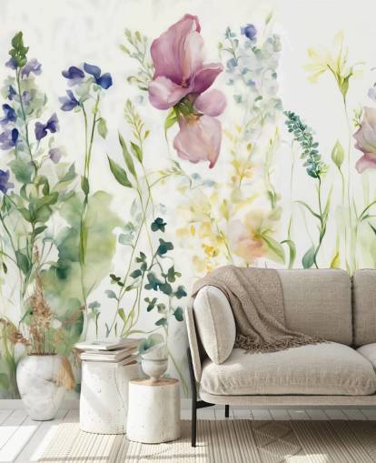 blomstertapet veggmaleri kalt The Sofsity of Heart av Marina Stupakova for soverom, stuer og spiserom