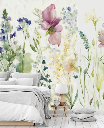 Blumentapete mit dem Titel The Softness of Heart von Marina Stupakova für Schlafzimmer, Wohn- und Esszimmer Blumentapete mit dem Titel The Softness of Heart von Marina Stupakova für Schlafzimmer, Wohn- und Esszimmer