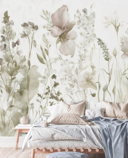 floral wallpaper mural called The Softness of Heart II by Marina Stupakova for bedrooms and lounges floral wallpaper mural called The Softness of Heart II by Marina Stupakova for bedrooms and lounges