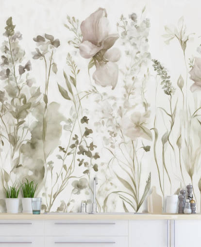 mural de papel pintado floral llamado La suavidad del corazón II de Marina Stupakova para dormitorios y salones mural de papel pintado floral llamado La suavidad del corazón II de Marina Stupakova para dormitorios y salones