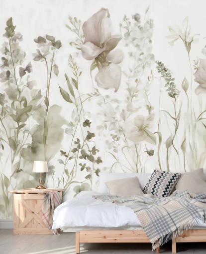 floral wallpaper mural called The Softness of Heart II by Marina Stupakova for bedrooms and lounges floral wallpaper mural called The Softness of Heart II by Marina Stupakova for bedrooms and lounges