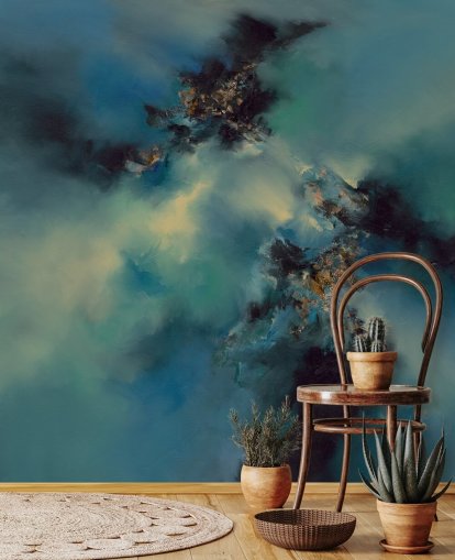 papier peint mural abstrait bleu et noir appelé Bright and Bold II par Alison Johnson pour les chambres, les salles de bain et plus papier peint mural abstrait bleu et noir appelé Bright and Bold II par Alison Johnson pour les chambres, les salles de bain et plus