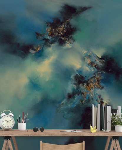 blaues und schwarzes abstraktes Tapeten-Wandbild namens Bright and Bold II von Alison Johnson für Schlafzimmer, Badezimmer und mehr blaues und schwarzes abstraktes Tapeten-Wandbild namens Bright and Bold II von Alison Johnson für Schlafzimmer, Badezimmer und mehr