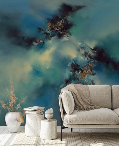 carta da parati astratta blu e nera chiamata Bright and Bold II di Alison Johnson per camere da letto, bagni e altro carta da parati astratta blu e nera chiamata Bright and Bold II di Alison Johnson per camere da letto, bagni e altro