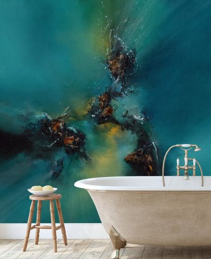 blue customisable abstract wallpaper mural called Sky Spirit by Alison Johnson for bedrooms, bathrooms and more blue customisable abstract wallpaper mural called Sky Spirit by Alison Johnson for bedrooms, bathrooms and more