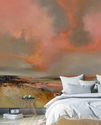 red customisable abstract ocean wallpaper mural called Blood Red by Alison Johnson for bedrooms, home offices and more red customisable abstract ocean wallpaper mural called Blood Red by Alison Johnson for bedrooms, home offices and more