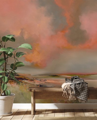 red customizable abstract ocean wallpaper mural called Blood Red by Alison Johnson for bedrooms, home offices and more red customizable abstract ocean wallpaper mural called Blood Red by Alison Johnson for bedrooms, home offices and more