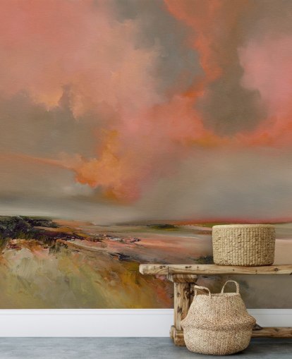 red customisable abstract ocean wallpaper mural called Blood Red by Alison Johnson for bedrooms, home offices and more red customisable abstract ocean wallpaper mural called Blood Red by Alison Johnson for bedrooms, home offices and more