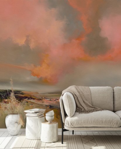 mural de papel de parede oceânico abstrato personalizável vermelho chamado Blood Red de Alison Johnson para quartos, escritórios domésticos e muito mais mural de papel de parede oceânico abstrato personalizável vermelho chamado Blood Red de Alison Johnson para quartos, escritórios domésticos e muito mais