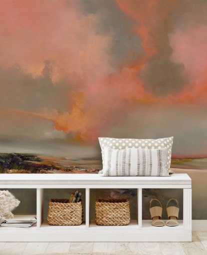 red customizable abstract ocean wallpaper mural called Blood Red by Alison Johnson for bedrooms, home offices and more red customizable abstract ocean wallpaper mural called Blood Red by Alison Johnson for bedrooms, home offices and more