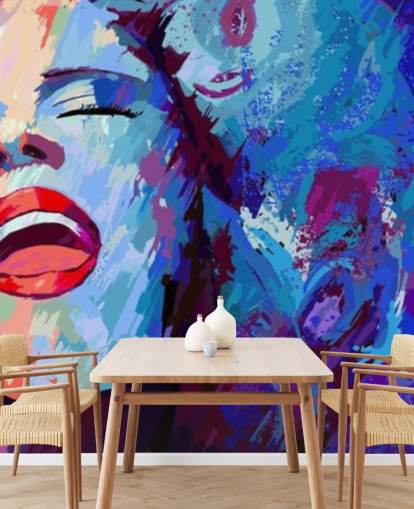 colourful painting of female singer wallpaper colourful painting of female singer wallpaper