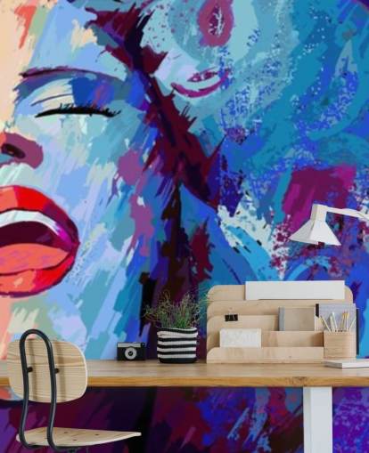 pintura colorida de papel pintado cantante