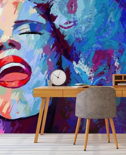 pintura colorida de papel pintado cantante