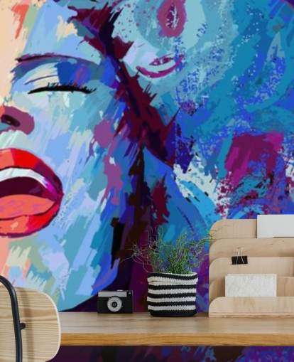 colourful painting of female singer wallpaper colourful painting of female singer wallpaper