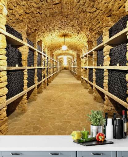 Ancient Bottles of Wine in the Ancient Cellar Wallpaper Ancient Bottles of Wine in the Ancient Cellar Wallpaper