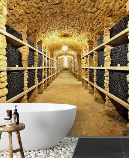 Forntida flaskor vin i den gamla källaren Bakgrund Forntida flaskor vin i den gamla källaren Bakgrund