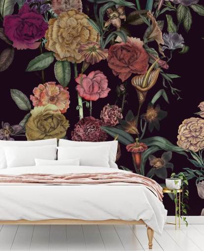 papier peint floral personnalisé violet appelé Large Garden Blooms Violet par Karina Eibatova papier peint floral personnalisé violet appelé Large Garden Blooms Violet par Karina Eibatova