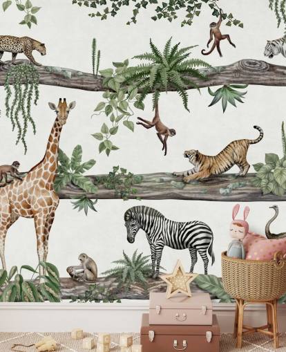 murale personalizzabile per la cameretta dei bambini chiamato Amazing Animals di Kikki Belle