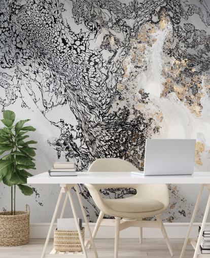 murale personalizzabile nero, grigio e oro chiamato Delicate Mix di Petra Meikle de Vlas murale personalizzabile nero, grigio e oro chiamato Delicate Mix di Petra Meikle de Vlas