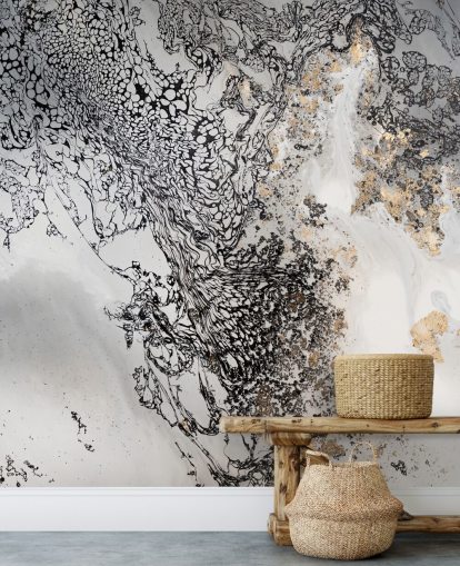 murale personalizzabile nero, grigio e oro chiamato Delicate Mix di Petra Meikle de Vlas murale personalizzabile nero, grigio e oro chiamato Delicate Mix di Petra Meikle de Vlas