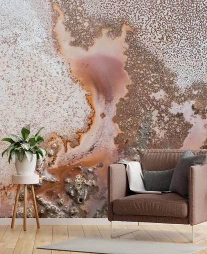 Personalisierbares abstraktes Wandbild in Rosa und Pfirsich namens Discovery von Petra Meikle de Vlas