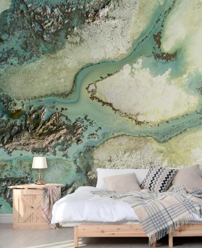 light green customizable abstract wall mural called Evergreen by Petra Meikle de Vlas