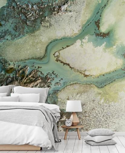 light green customizable abstract wall mural called Evergreen by Petra Meikle de Vlas