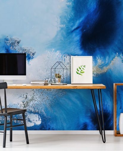 murale blu personalizzabile astratto sull'oceano chiamato Floating Reef di Petra Meikle de Vlas per bagni e salotti murale blu personalizzabile astratto sull'oceano chiamato Floating Reef di Petra Meikle de Vlas per bagni e salotti