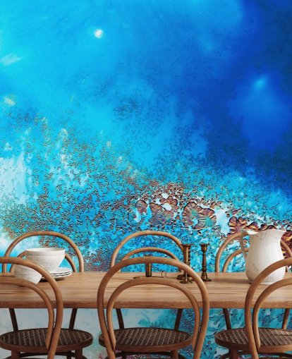 blå anpassningsbar abstrakt havväggmålning Into the Blue av Petra Meikle de Vlas för badrum och sovrum blå anpassningsbar abstrakt havväggmålning Into the Blue av Petra Meikle de Vlas för badrum och sovrum