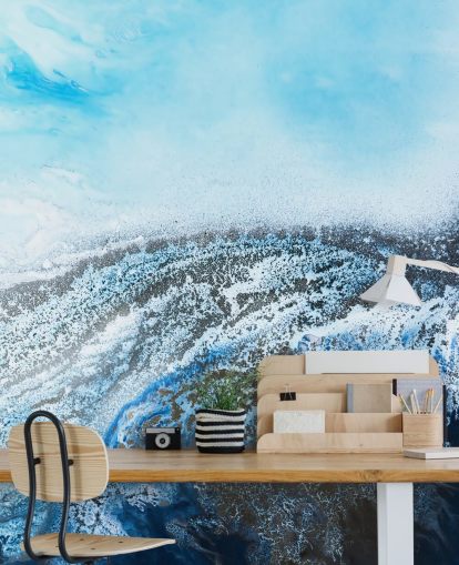 blue customisable abstract wall mural called Ocean Trance by Petra Meikle de Vlas for bathrooms and bedrooms blue customisable abstract wall mural called Ocean Trance by Petra Meikle de Vlas for bathrooms and bedrooms