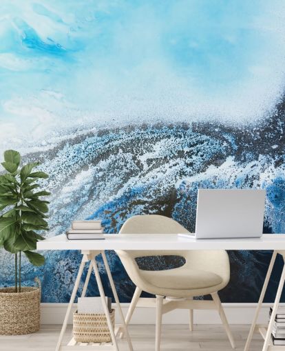 blue customisable abstract wall mural called Ocean Trance by Petra Meikle de Vlas for bathrooms and bedrooms blue customisable abstract wall mural called Ocean Trance by Petra Meikle de Vlas for bathrooms and bedrooms