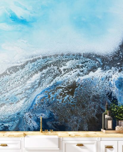 blue customisable abstract wall mural called Ocean Trance by Petra Meikle de Vlas for bathrooms and bedrooms blue customisable abstract wall mural called Ocean Trance by Petra Meikle de Vlas for bathrooms and bedrooms