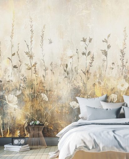 helle, individuell gestaltbare Blumentapete namens Distressed Bright Florals II von Rafal Kulik helle, individuell gestaltbare Blumentapete namens Distressed Bright Florals II von Rafal Kulik