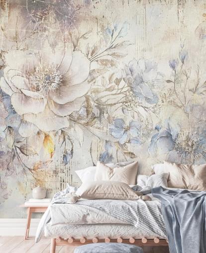 kirkas mukautettu kukka-seinämaalaus nimeltä Distressed Bright Florals, kirjoittanut Rafal Kulik kirkas mukautettu kukka-seinämaalaus nimeltä Distressed Bright Florals, kirjoittanut Rafal Kulik