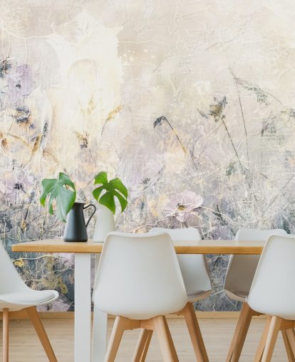 colourful customisable vintage floral wallpaper mural called Distressed Floral Meadow by Rafal Kulik colourful customisable vintage floral wallpaper mural called Distressed Floral Meadow by Rafal Kulik