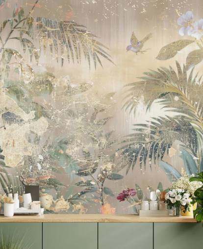 kleurrijke muurschildering genaamd Distressed Forest Scene van Rafal Kulik voor slaapkamers en woonkamers kleurrijke muurschildering genaamd Distressed Forest Scene van Rafal Kulik voor slaapkamers en woonkamers