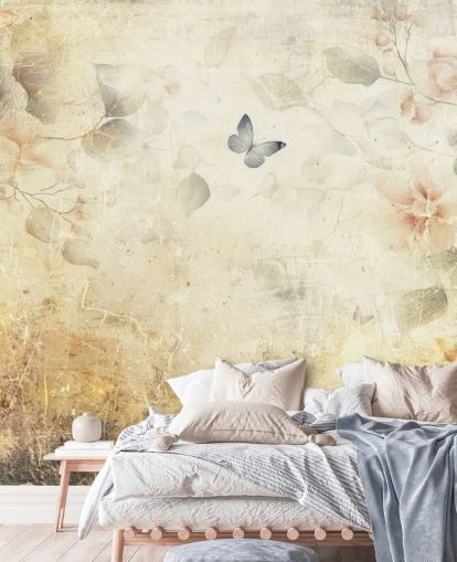fresque murale lumineuse en forme de papillon personnalisable intitulée Distressed Butterfly Garden par Rafal Kulik fresque murale lumineuse en forme de papillon personnalisable intitulée Distressed Butterfly Garden par Rafal Kulik