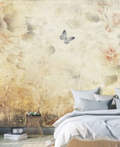 luminoso murale personalizzabile a forma di farfalla chiamato Distressed Butterfly Garden di Rafal Kulik